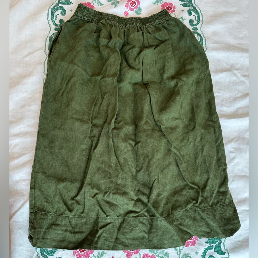 Linenfox Olive Green Garment linen